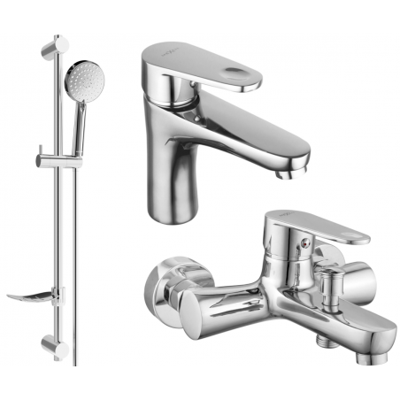 Mexen Kama DF75 Bath Set, Chrome - 72503DF75-00