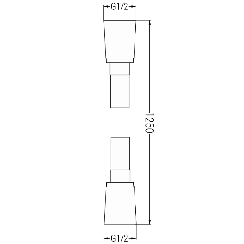 Mexen shower hose 125 cm, gold - 79425-50