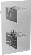 Mexen Cube 2-outlet thermostatic bathtub and shower mixer tap, Chrome - 77502-00 Mexen Cube 2-outlet thermostatic bathtub and shower mixer tap, Chrome - 77502-00