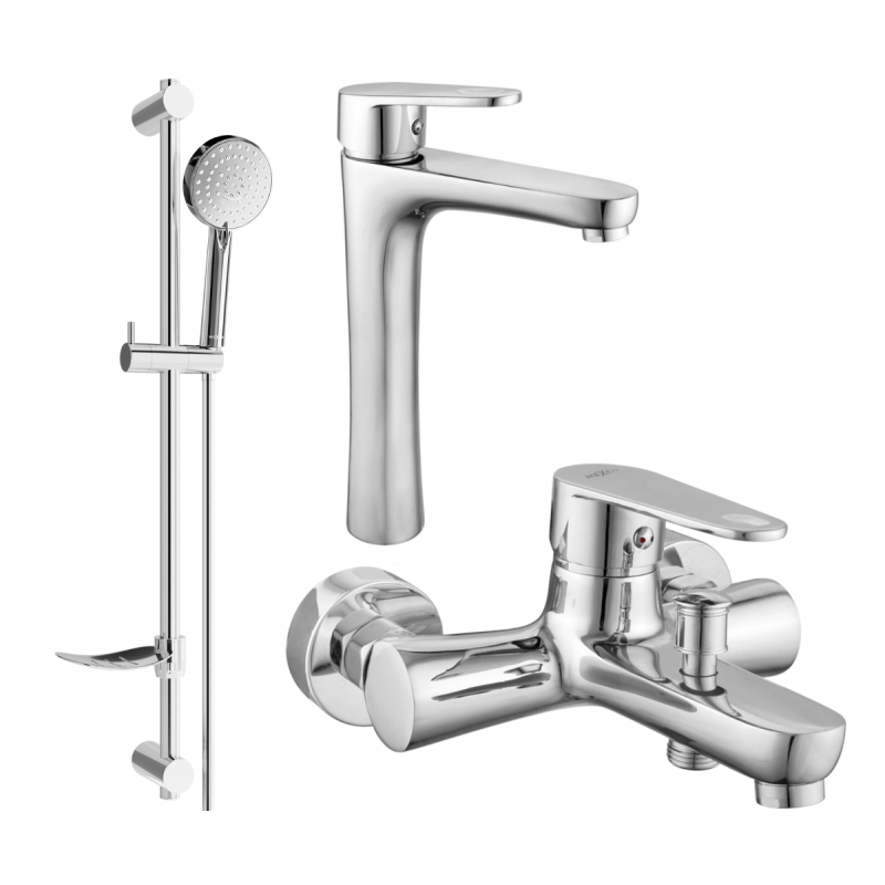 Mexen Kama DF75 bathtub set, Chrome - 72513DF75-00