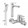 Mexen Kama DF75 Bath Set, Chrome - 72513DF75-00