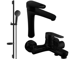 Mexen Kama DS05 bathtub set, Black - 72513DS05-70