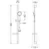 Mexen Kama DS75 bathtub set, Chrome - 72513DS75-00