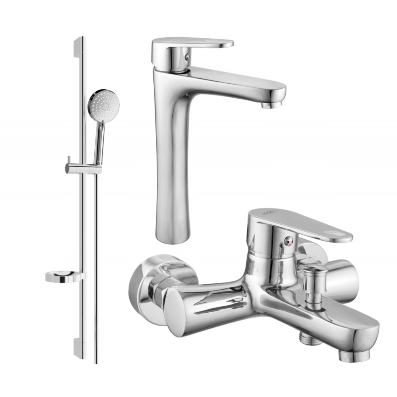 Mexen Kama DS75 bathtub set, Chrome - 72513DS75-00