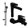 Mexen Kama DS75 bathtub set, Black - 72513DS75-70