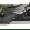 Mexen Gaspar 1.5-compartment granite sink with a drip tray and kitchen mixer tap Aster, spotted black - 6507-76-73450-57-G