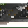 Mexen Gaspar 1.5-compartment granite sink with a drip tray and kitchen mixer tap Aster, spotted black - 6507-76-73450-57-G
