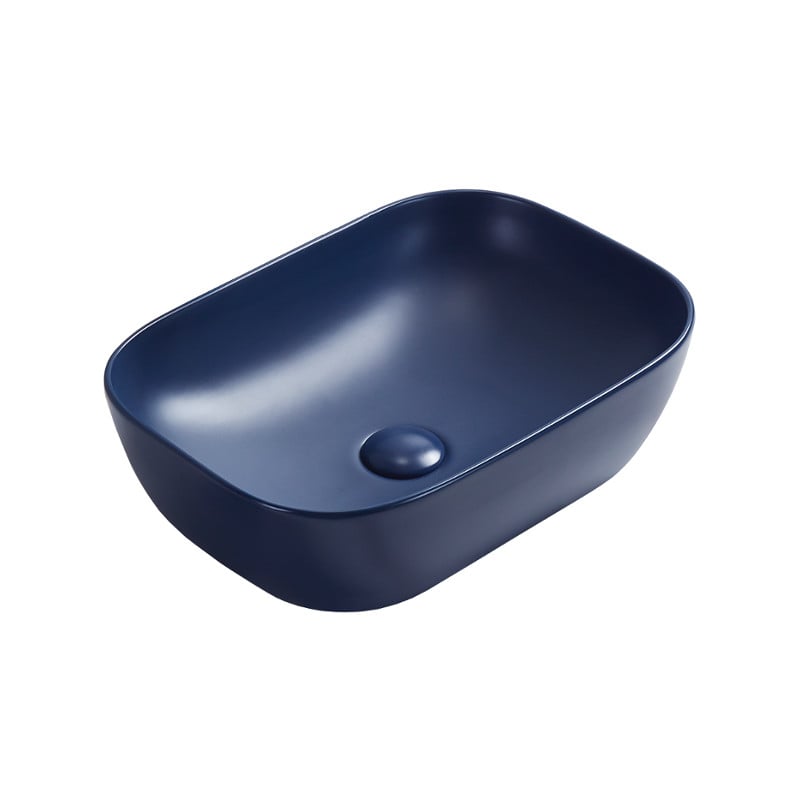 Mexen Rita countertop washbasin 45 x 32 cm, navy blue matte - 21084542