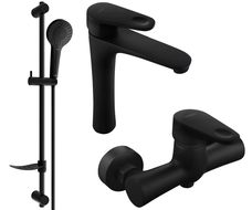 Mexen Kama DF05 shower set, Black - 72514DF05-70