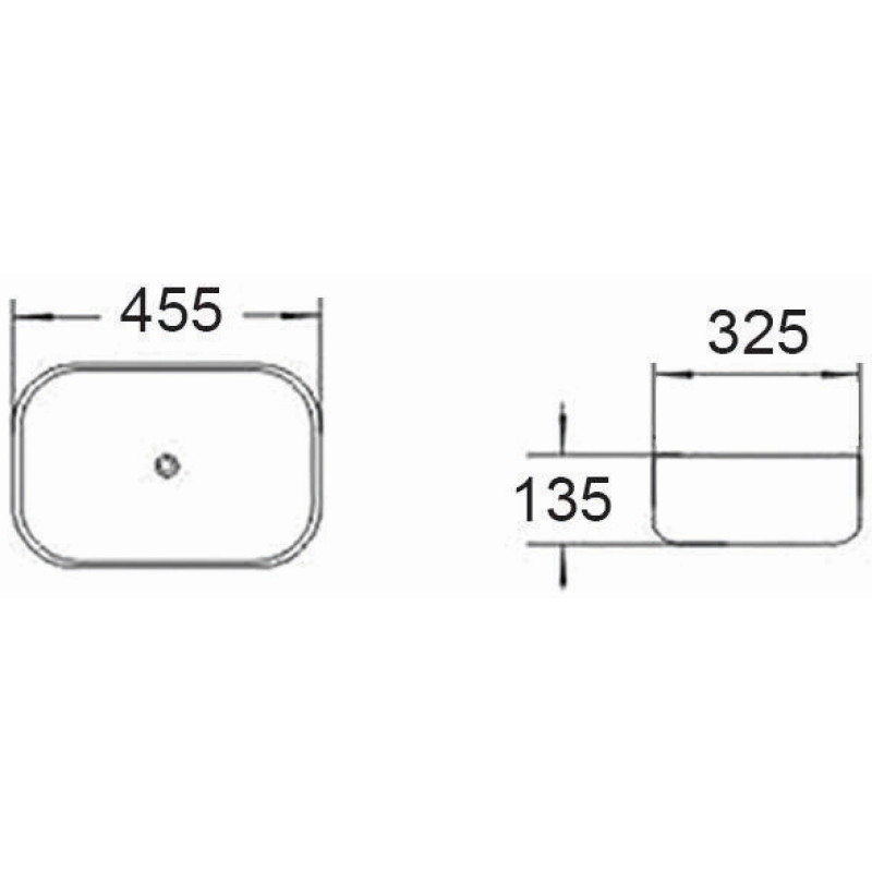 Mexen Klara countertop washbasin 46 x 23 cm, light gray matte - 21564661