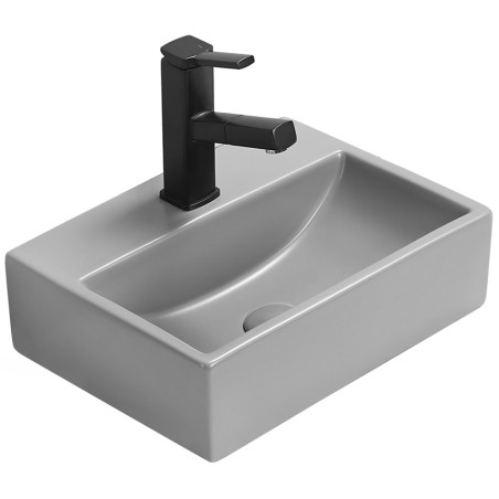 Mexen Mini countertop washbasin 40 x 30 cm, light gray matte - 21094061