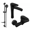 Mexen Kama DF75 shower set, Black - 72514DF75-70