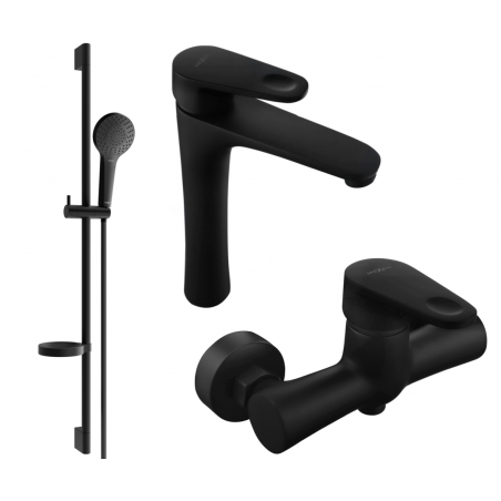 Mexen Kama DS05 shower set, Black - 72514DS05-70