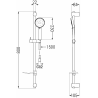 Mexen Kama DS75 shower set, Chrome - 72514DS75-00