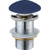 Mexen round click-clack plug, navy blue ceramic matt - 79910-42