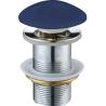 Mexen round click-clack plug, navy blue ceramic matte - 79910-42