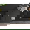 Mexen Elias granite sink 1-bowl with drainer and Aster kitchen faucet, black/gold metallic - 6511-75-73450-70