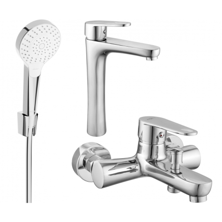 Mexen Kama R05 bathtub set, Chrome - 72513R05-00