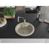 Mexen Diego granite kitchen sink 1-bowl with Aster kitchen faucet, beige - 6512-69-73450-07