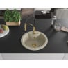 Mexen Diego 1-Bowl Granite Kitchen Sink with Aster Kitchen Tap, Beige - 6512-69-73450-57-G