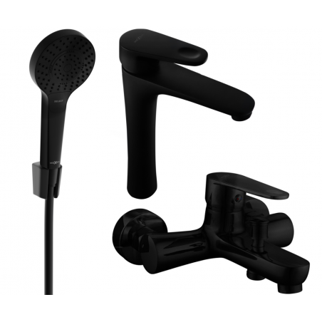 Mexen Kama R05 bath set, black - 72513R05-70