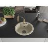 Mexen Diego 1-bowl granite kitchen sink with Aster faucet, beige - 6512-69-73450-57-B
