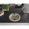 Mexen Diego 1-bowl granite sink with Aster kitchen faucet, beige - 6512-69-73450-70-B
