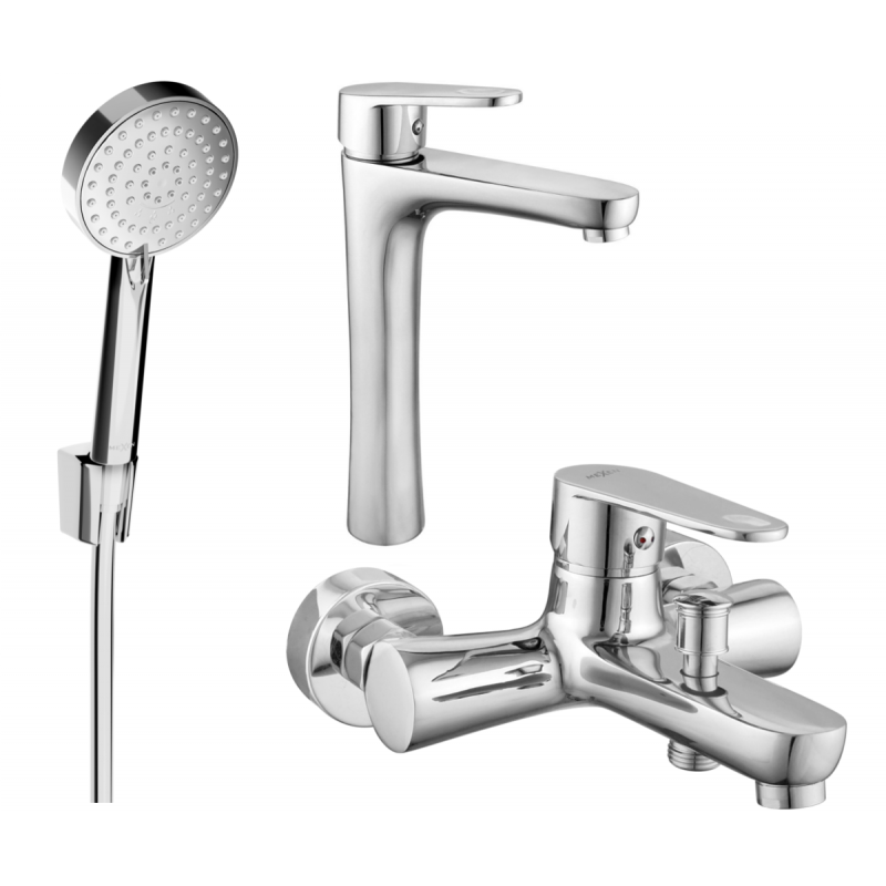 Mexen Kama R75 bath set, chrome - 72513R75-00