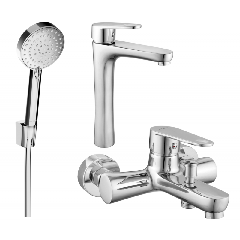 Mexen Kama R75 bathtub set, Chrome - 72513R75-00