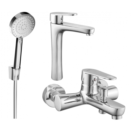 Mexen Kama R75 bathtub set, Chrome - 72513R75-00