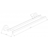 Mexen Loft double towel rack, Chrome - 7012625-00