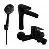Mexen Kama R75 Bath Set, Black - 72513R75-70