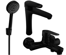 Mexen Kama R75 bathtub set, Black - 72513R75-70