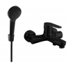 Mexen Kama R05 bathtub mixer tap with shower head, Black - 7253R05-70