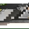 Mexen Bruno 1-compartment granite sink with a drip tray and kitchen mixer tap Aster, White - 6513-20-73450-07-B
