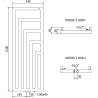 Mexen Alaska decorative radiator 1216 x 440 mm, 542 W, white - W205-1216-440-00-20