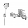 Mexen Kama R75 bathtub faucet with shower set, chrome - 7253R75-00