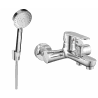 Mexen Kama R75 bathtub mixer tap with shower head, Chrome - 7253R75-00