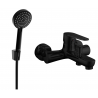 Mexen Kama R75 bath faucet with shower set, black - 7253R75-70