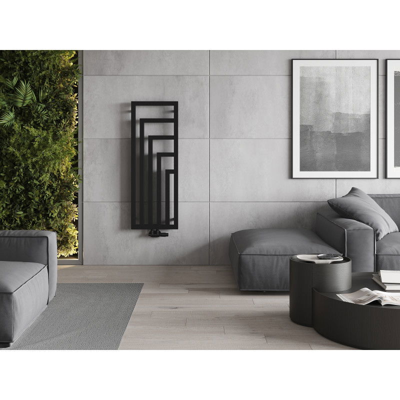 Mexen Alaska Decorative Radiator 1216 x 440 mm, 542 W, Black - W205-1216-440-00-70
