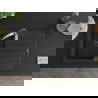 Mexen Bruno granite sink 1-bowl with drainer and Aster kitchen tap, black/silver metallic - 6513-73-73450-07-B