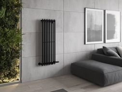 Mexen Atlanta decorative radiator 1200 x 405 mm, 646 W, Black - W211-1200-405-00-70