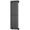 Mexen Atlanta decorative radiator 1200 x 405 mm, 646 W, Black - W211-1200-405-00-70