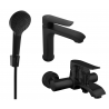 Mexen Pecos R05 bathtub set, Black - 72703R05-70