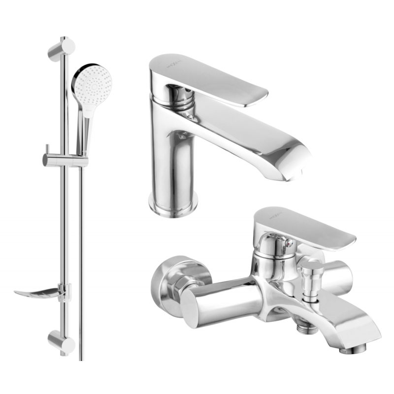 Mexen Pecos DF05 bathtub set, Chrome - 72703DF05-00