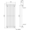 Mexen Aurora decorative radiator 1200 x 450 mm, 917 W, White - W212-1200-450-00-20
