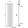 Mexen Aurora decorative radiator 1800 x 450 mm, 1347 W, White - W212-1800-450-00-20