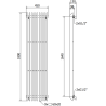Mexen Aurora decorative radiator 1800 x 450 mm, 1347 W, Black - W212-1800-450-00-70
