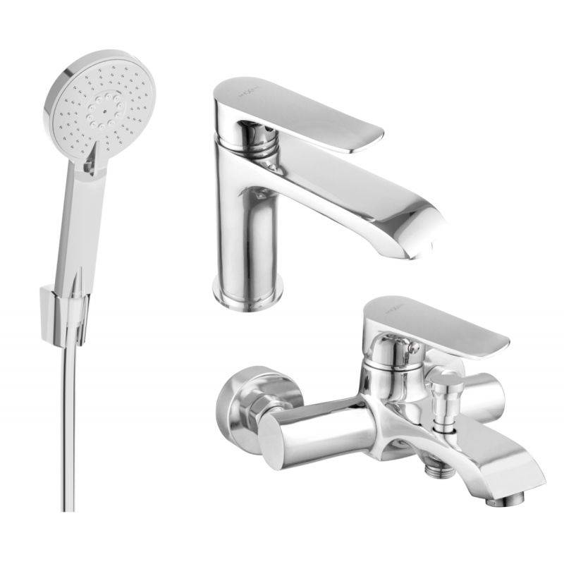 Mexen Pecos R40 bathtub set, Chrome - 72703R40-00