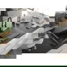 Mexen Cesar 1-bowl granite sink with drainer and Aster kitchen tap, black/silver metallic - 6514-73-73450-70-B